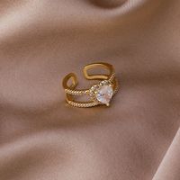 Fashion Crystal Love Ring main image 5