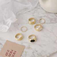 Einfache Übertriebene Mode Gold Mehrschichtige Feine Faden Quadratischen Ring main image 3