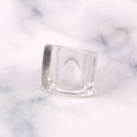 New Simple Transparent Square Ring main image 5