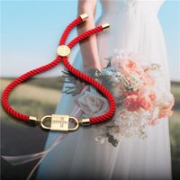 New Zircon Cross Religious Red Rope Adjustable Bracelet main image 3