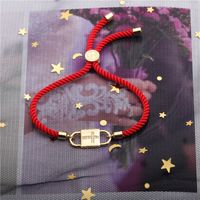 New Zircon Cross Religious Red Rope Adjustable Bracelet main image 5