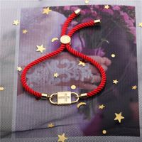 Nouveau Bracelet Réglable En Corde Rouge Religieuse Croix Zircon main image 5