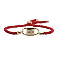 Neues Zirkonkreuz Religiöses Rotes Seil Verstellbares Armband main image 6