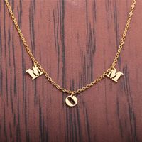Stainless Steel Letters Mom Necklace main image 3