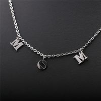 Stainless Steel Letters Mom Necklace main image 4