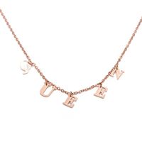 Stainless Steel Letters Kiing Queen Necklace main image 6