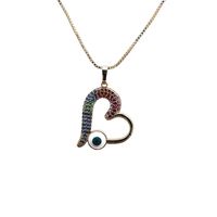 Micro-inlaid Zircon Heart Necklace main image 5