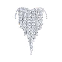 Heart Tassel Diamond Brooch main image 6