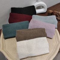 Korean Casual Wool Knitted Solid Color Elastic Hair Band main image 1