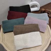 Korean Casual Wool Knitted Solid Color Elastic Hair Band main image 2