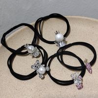 Korea Simple Diamond Pearl Hair Ring Set main image 1