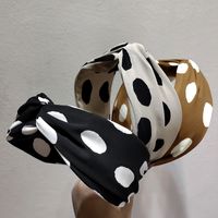 Korean New Dot Bow Cross Retro Wild Headband main image 5