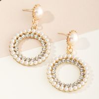 Fashion Round Five-pointed Star Pearl Earrings sku image 3