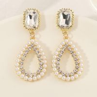 Fashion Round Five-pointed Star Pearl Earrings sku image 2