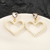 Fashion Round Five-pointed Star Pearl Earrings sku image 1