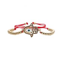 Simple Zircon Jewelry Palm Demon Eye Adjustable Bracelet sku image 4