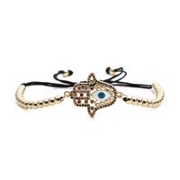 Simple Zircon Jewelry Palm Demon Eye Adjustable Bracelet sku image 5