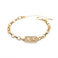 Hip Hop Zircon Lightning Moon Cross Love Adjustable Bracelet sku image 3