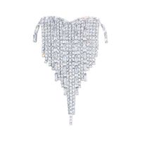 Heart Tassel Diamond Brooch sku image 1