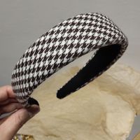 Korea Retro Sponge Houndstooth Headband sku image 1