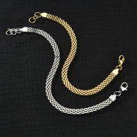 Trendy 6mm Square Simple Wild Thick Chain Bracelet main image 1