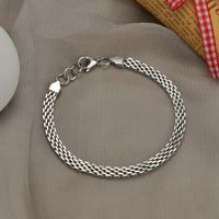 Trendy 6mm Square Simple Wild Thick Chain Bracelet main image 3