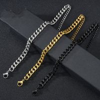 Fashion 667 Stainless Steel Stainless Steel No Inlaid 18K Gold Plated Unisex Bracelets main image 1