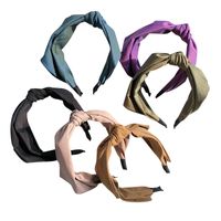 Retro Knotted Fashion Solid Color Headband main image 6