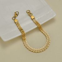 Trendy 6mm Square Simple Wild Thick Chain Bracelet sku image 2