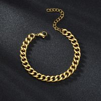 Fashion 667 Stainless Steel Stainless Steel No Inlaid 18K Gold Plated Unisex Bracelets sku image 12