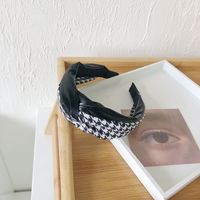 Retro Pu Leather Fabric Stitching Fashion Headband sku image 3