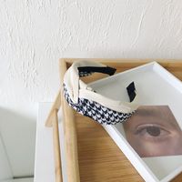 Retro Pu Leather Fabric Stitching Fashion Headband sku image 4