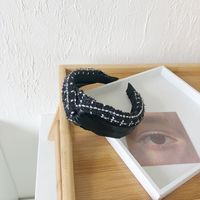 Retro Pu Leather Fabric Stitching Fashion Headband sku image 5