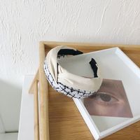 Retro Pu Leather Fabric Stitching Fashion Headband sku image 6