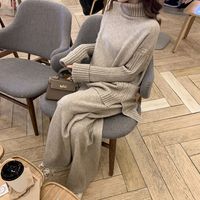 New Loose Simple Wide Leg Pants Two-piece Knitted Suit main image 3