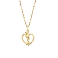 Cute Exquisite Copper Snake Heart-shaped Necklace main image 6