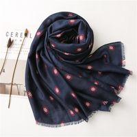 New Bohemian Cotton And Linen Sunscreen Printing Scarf main image 3