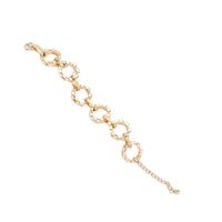 New Simple Alloy Chain Embossed Gold Bracelet main image 6
