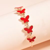 Korean Red Butterfly Bracelet main image 3