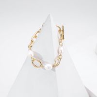 Sweet Pearl Gold Alloy Chain Bracelet main image 3