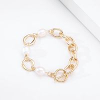 Sweet Pearl Gold Alloy Chain Bracelet main image 4