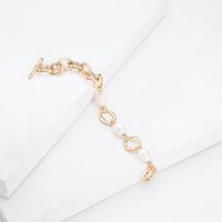 Sweet Pearl Gold Alloy Chain Bracelet main image 5