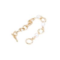 Sweet Pearl Gold Alloy Chain Bracelet main image 6