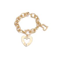 Fashion Simple Love Heart Pendant Chain Bracelet main image 1