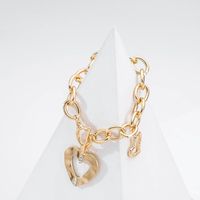 Fashion Simple Love Heart Pendant Chain Bracelet main image 3