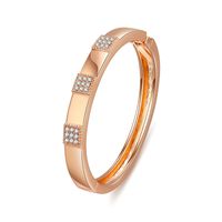 Simple Diamond Gold-plated Glossy Bracelet main image 1