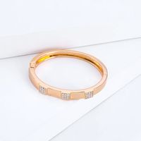 Simple Diamond Gold-plated Glossy Bracelet main image 5