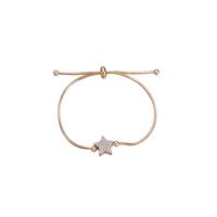 Nueva Pulsera De Estrella De Cinco Puntas De Diamantes Ajustable Simple main image 1