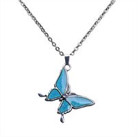 Fashion Butterfly Temperature Change Color Stainless Steel Necklace main image 3