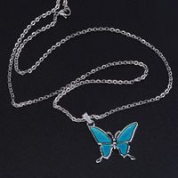 Fashion Butterfly Temperature Change Color Stainless Steel Necklace main image 4